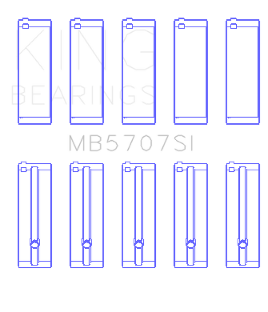 King Engine Bearings Hyundai G4KE / G4KC (Size +25) Main Bearings (Set of 5)