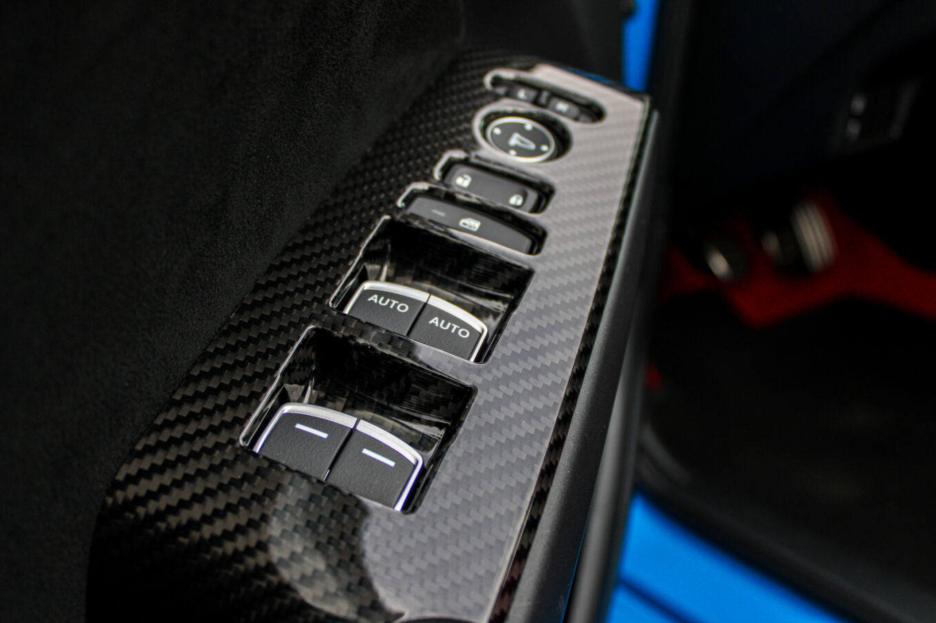 OLM LE Carbon Fiber Window Switch Panel Covers (Set of 4) - 2022+ FL Honda Civic / FL5 Type R - Graveyard Performance
