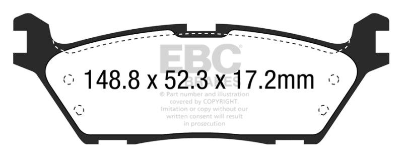 EBC 15+ Ford F150 2.7 Twin Turbo (2WD) Electric PB Extra Duty Rear Brake Pads - Graveyard Performance