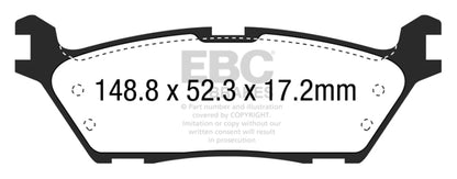 EBC 15+ Ford F150 2.7 Twin Turbo (2WD) Electric PB Extra Duty Rear Brake Pads - Graveyard Performance