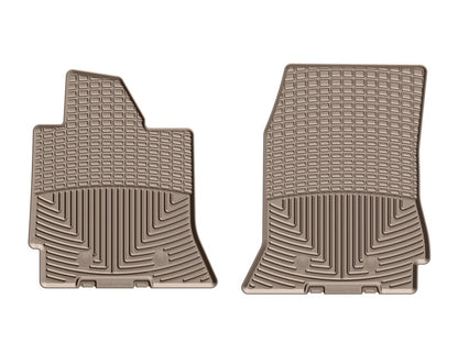 WeatherTech 2014+ Chevrolet Corvette Front Rubber Mats - Tan - Graveyard Performance