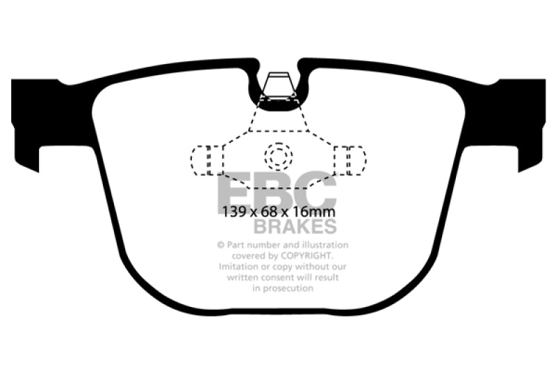 EBC 08-10 BMW M3 4.0 (E90) Yellowstuff Rear Brake Pads - Graveyard Performance