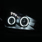 ANZO 2005-2006 Acura RSX Projector Headlights w/ Halo Black