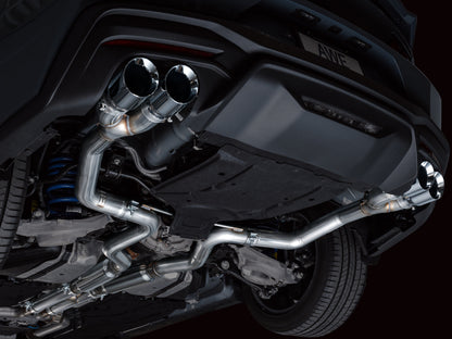 AWE 2024 Ford Mustang GT Fastback S650 RWD Track Edition Catback Exhaust w/ Quad Chrome Silver Tips - Graveyard Performance
