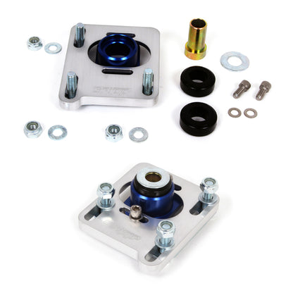 BBK 94-04 Mustang Caster Camber Plate Kit - Silver Anodized Finish - Graveyard Performance