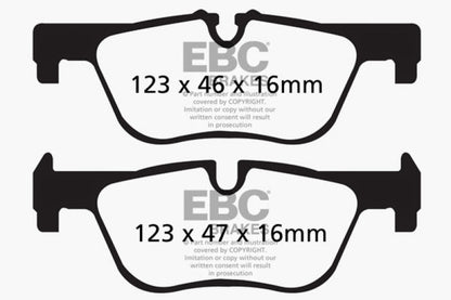 EBC 14+ BMW 228 Coupe 2.0 Turbo ATE calipers Redstuff Rear Brake Pads - Graveyard Performance