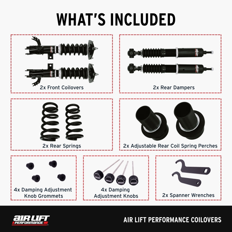 Air Lift Performance 18-24 Toyota Camry 2.5L (XV70 Platform) Coilover Kit - Graveyard Performance