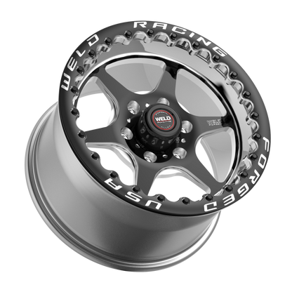 Weld S79 HD Beadlock S79 17x10in / 6x135 BP / 7.2in BS Black Center - Polished Shell Wheel - Graveyard Performance