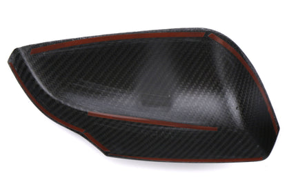 OLM Dry Carbon Fiber Mirror Covers (with Turn Signal Hole) - Gloss Carbon Fiber - 2015-2021 Subaru WRX / STI (With Turn Signal Holes) - Graveyard Performance