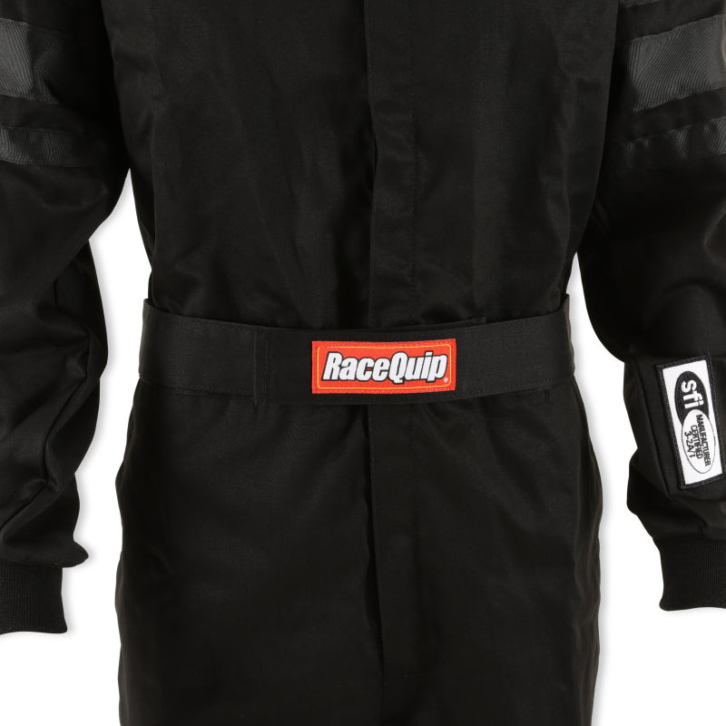 RaceQuip Black SFI-1 1-L Suit - Medium Tall - Graveyard Performance