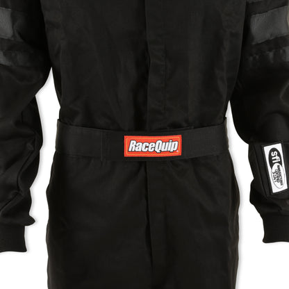 RaceQuip Black SFI-1 1-L Suit - Medium Tall - Graveyard Performance