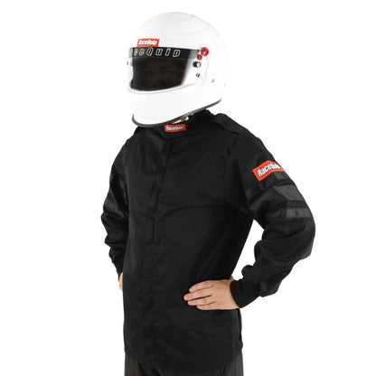 RaceQuip Black SFI-1 1-L Jacket - 4XL - Graveyard Performance