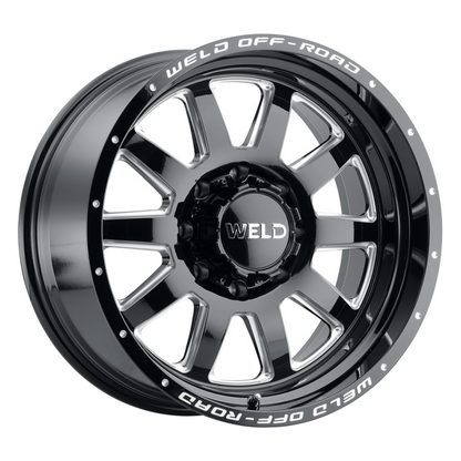 Weld Off-Road 18x9 Stealth 8x170 ET00 BS 5.01 Gloss BLK MIL 125.1 - Graveyard Performance