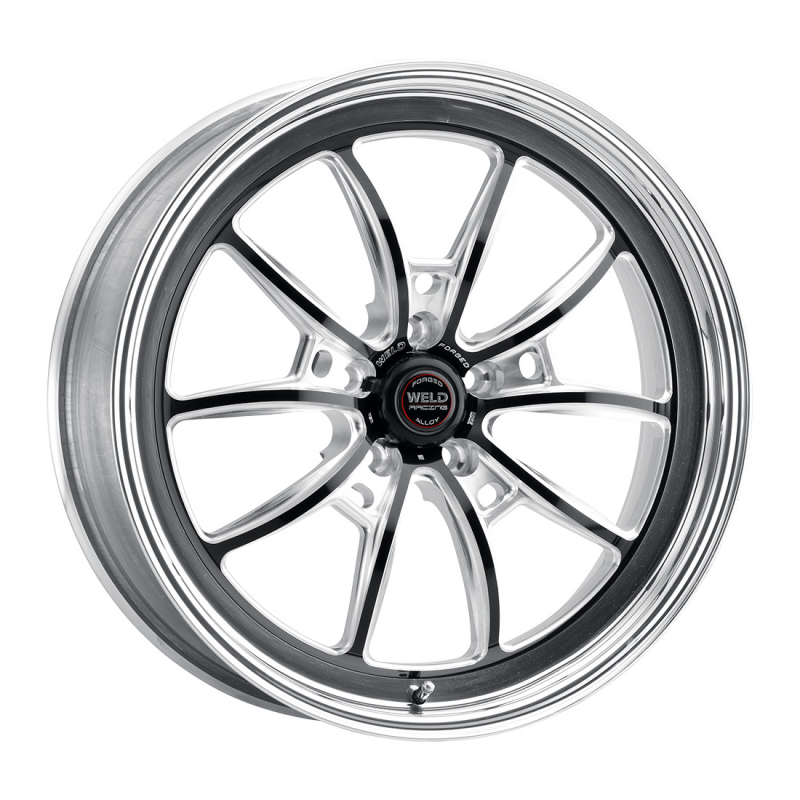 Weld S80 20x10 / 5x127 BP / 6.4in BS (+23 Offset) Black Center - Polished Shell - Non-Beadlock - Graveyard Performance