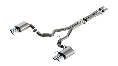 Borla 2024 Ford Mustang GT 5.0L V8 3 in ATAK Catback Non-Active Exhaust- Chrome Quad Tip - Graveyard Performance
