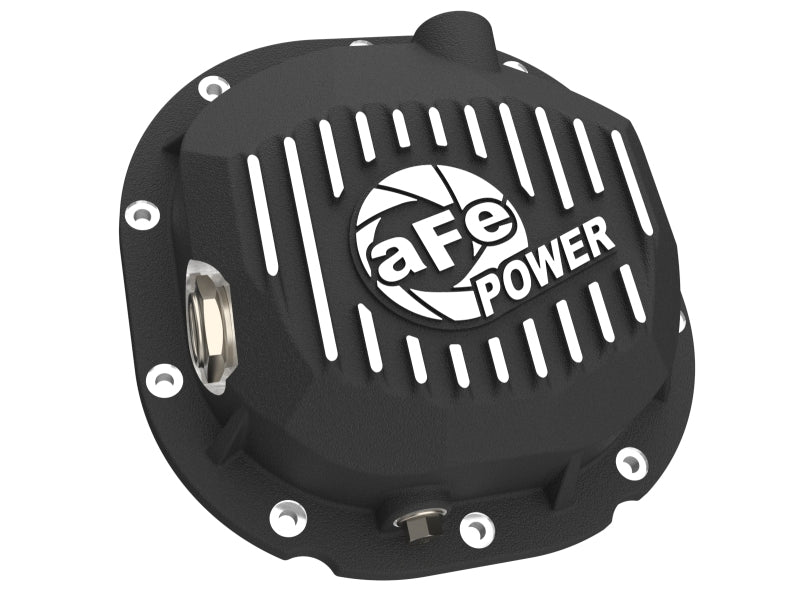 aFe 90-14 Ford F-150 Rear Differential Cover - Black w/ Machined Fins - Graveyard Performance