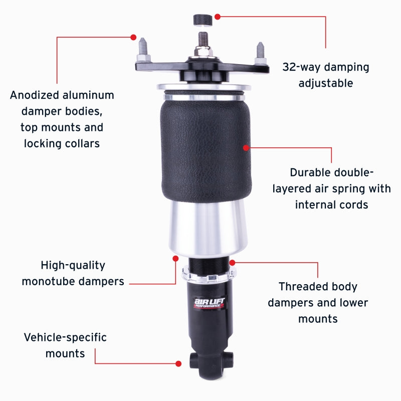 Air Lift Performance 15-21 Subaru WRX (VA) / 15-21 Subaru WRX STI (VA) Rear Air Suspension Kit - Graveyard Performance