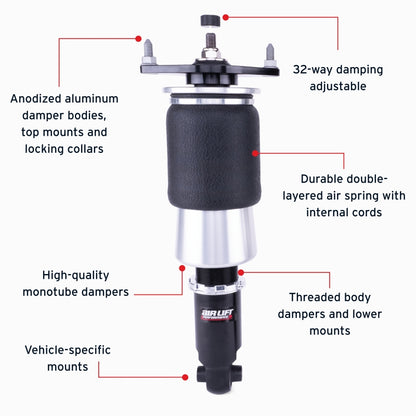 Air Lift Performance 15-21 Subaru WRX (VA) / 15-21 Subaru WRX STI (VA) Rear Air Suspension Kit - Graveyard Performance