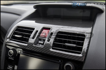 OLM LE Dry Carbon Fiber Center AC Trim Covers - 2016-2021 Subaru WRX / STI 2014-2018 Forester 2016-2017 Crosstrek - Graveyard Performance
