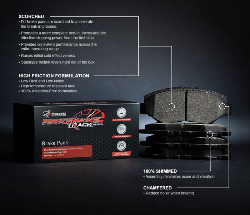 R1 99-04 Ford Mustang Front Track/Street Brake Pads - Graveyard Performance