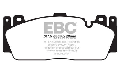 EBC 12+ BMW M5 4.4 Twin Turbo (F10) Yellowstuff Front Brake Pads - Graveyard Performance