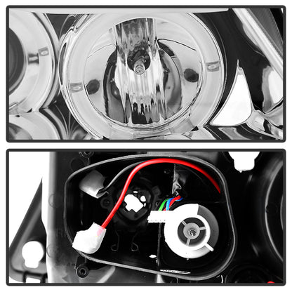 Spyder BMW E90 3-Series 06-08 Projector LED Halo Amber Reflector Rplc Bulb Chrm PRO-YD-BMWE9005-AM-C