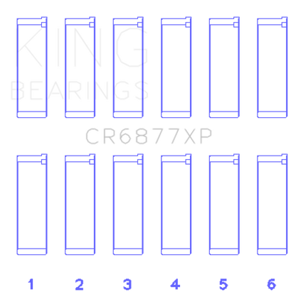King Engine Bearings BMW S54B32 3.2L (Size STDX) Connecting Rod Bearing Set - Graveyard Performance