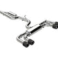 MBRP 2022 Volkswagen Golf R MK8 T304 Stainless Steel 3in Cat-Back, Quad Rear Exit- Carbon Fiber Tip