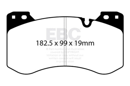 EBC 2021+ BMW M3/M4 3.0TT (G80/G82/G83) Yellowstuff Front Brake Pads - Graveyard Performance