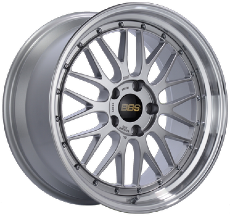 BBS LM 18x8 5x112 ET45 Diamond Silver Center / Diamond Cut Lip Wheel PFS/Clip Required - Graveyard Performance
