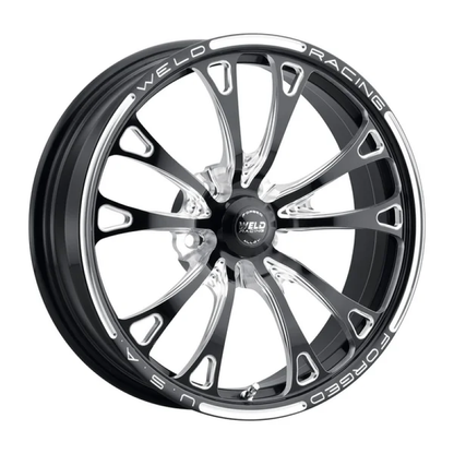 Weld V-Series 1-Piece 18x6 / 5x4.75 BP / 3.2in. BS Gloss Black Milled Wheel - Graveyard Performance