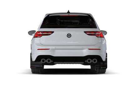 Rally Armor 22-25 VW MK8 Golf GTI/R Black UR Mud Flap w/White Logo - Graveyard Performance