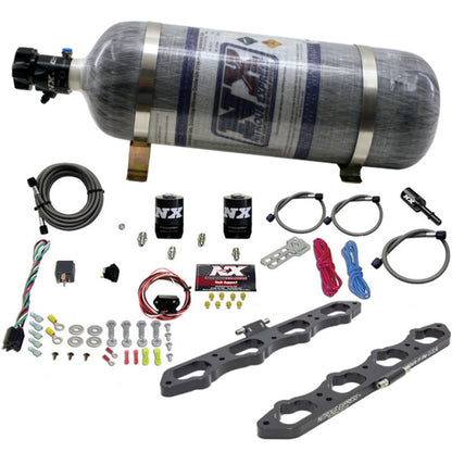 Nitrous Express 2018+ Ford 5.0L Coyote Wet Direct Port Plate System (w/12lb Bottle) - Graveyard Performance