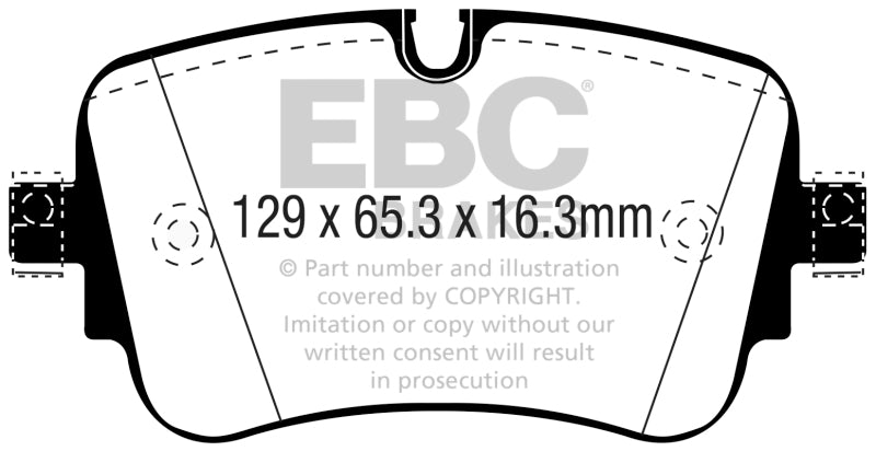 EBC 16-18 Audi Q7 Yellowstuff Rear Brake Pads - Graveyard Performance