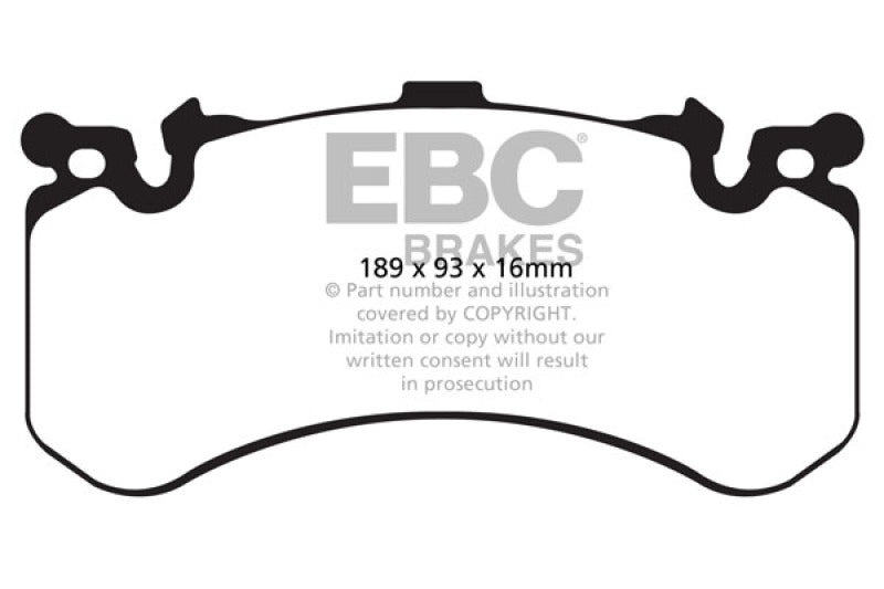 EBC 11+ Audi A8 Quattro 6.3 (Cast Iron Rotors) Redstuff Front Brake Pads - Graveyard Performance