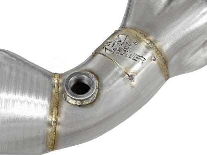 aFe 12-17 Toyota 86 / FRS / BRZ Twisted Steel 304 Stainless Steel Long Tube Header w/ Cat - Graveyard Performance