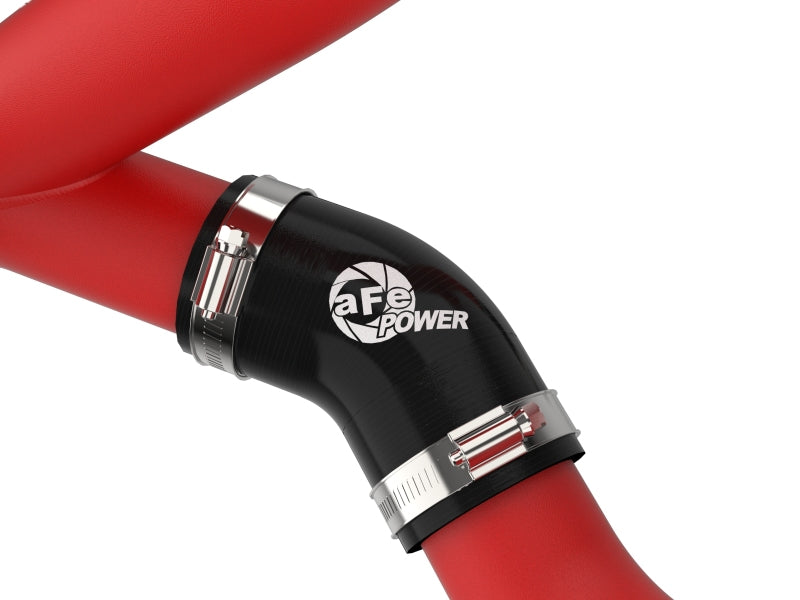 aFe Bladerunner 2-1/4 IN Aluminum Hot Charge Pipe Black 20-23 Ford Explorer/Explorer ST - Red