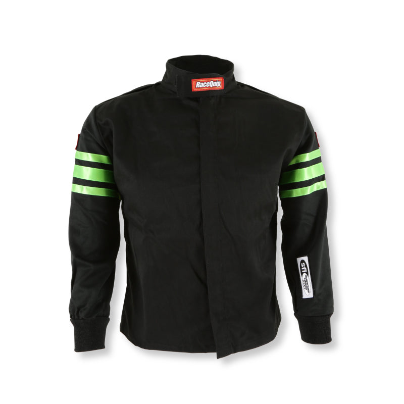 RaceQuip Green Trim SFI-1 JR. Jacket - Kids Large - Graveyard Performance
