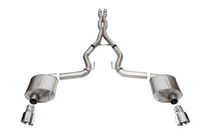Corsa 24+ Ford MustangGT Sport Cat-Back Exhaust System 3.0in Dual Rear Exit w/4.5in Pro Series Tips - Graveyard Performance