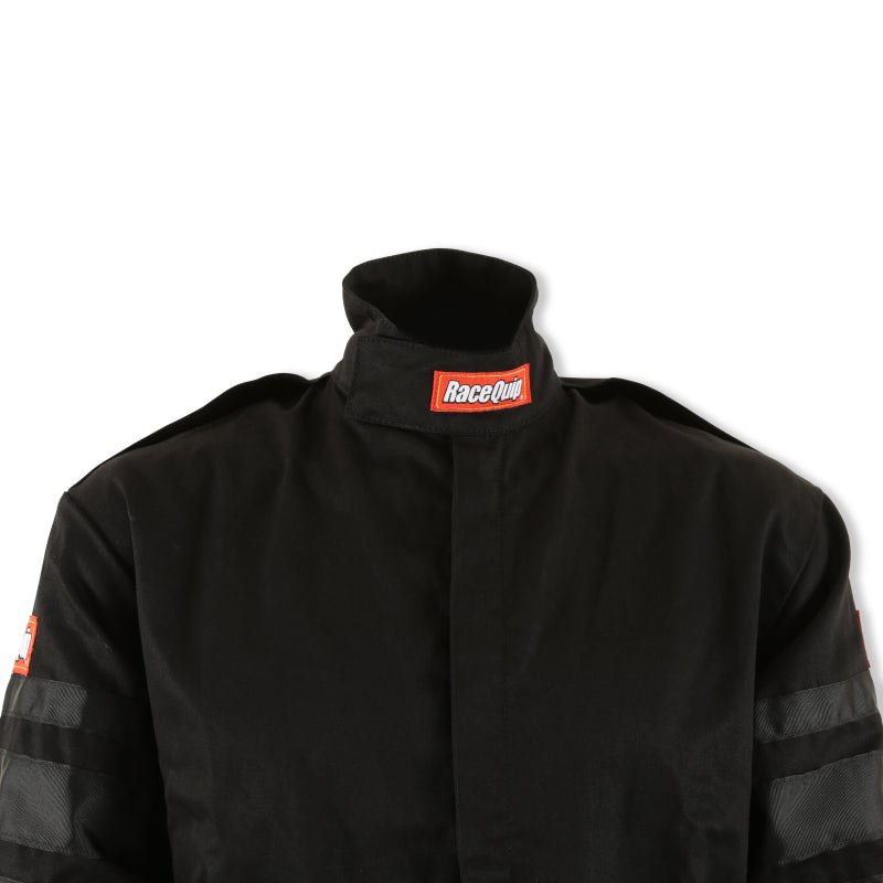 RaceQuip Black SFI-1 1-L Suit - Medium Tall - Graveyard Performance