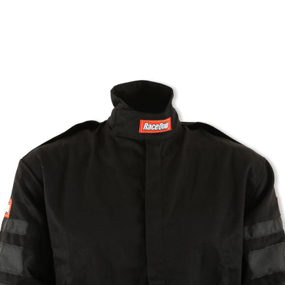 RaceQuip Black SFI-1 1-L Suit - Medium Tall - Graveyard Performance