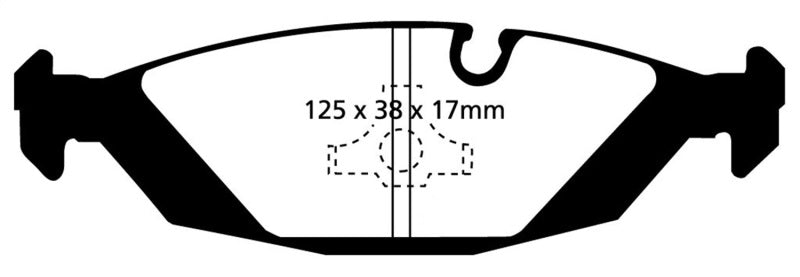 EBC 87-88 BMW M5 3.5 (E28) Redstuff Rear Brake Pads - Graveyard Performance