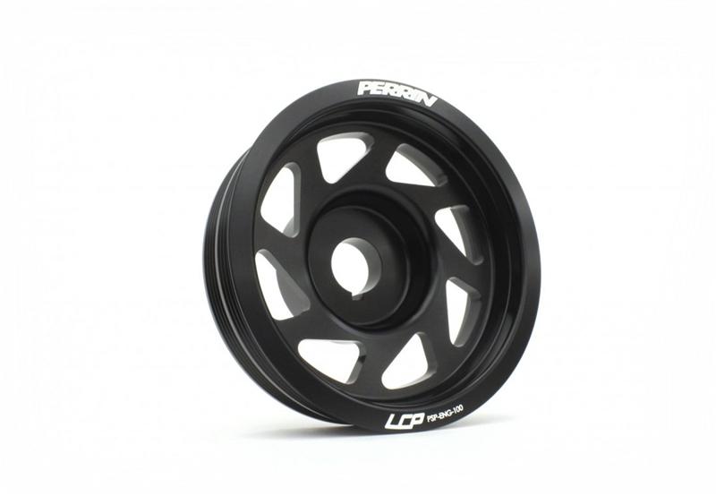 PERRIN 93-14 Subaru Impreza (Incl. 02-14 WRX) / 04-21 STI Lightened Crank Pulley - Black - Graveyard Performance