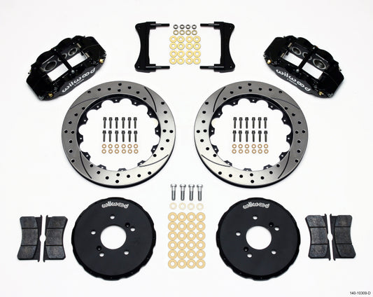 Wilwood Narrow Superlite 6R Front Hat Kit 12.88in Drilled Honda S2000 - Graveyard Performance