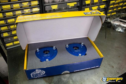 SuperPro 2015 Audi A3 Quattro Premium Front Upper Fixed Camber Offset Strut Mount Set - Graveyard Performance