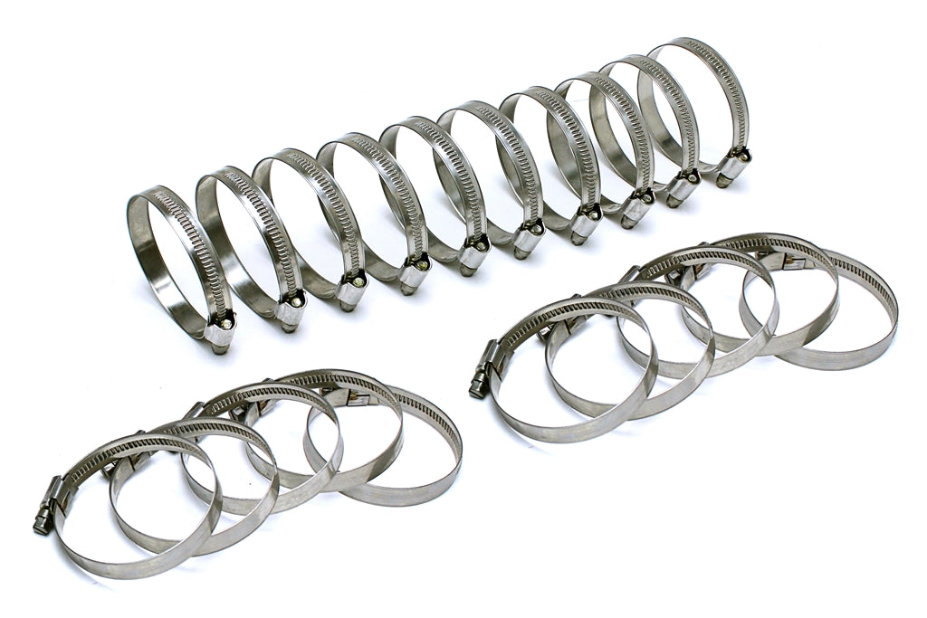 HPS Stainless Steel Embossed Hose Clamps Size 4 20pcs Pack 7/16 inch - 11/16 inch 11mm-17mm