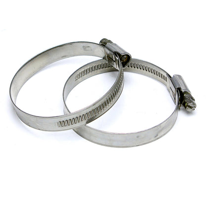HPS Stainless Steel Embossed Hose Clamps Size 80 2pcs Pack 4-5/8 inch - 5-1/2 inch 117mm-140mm