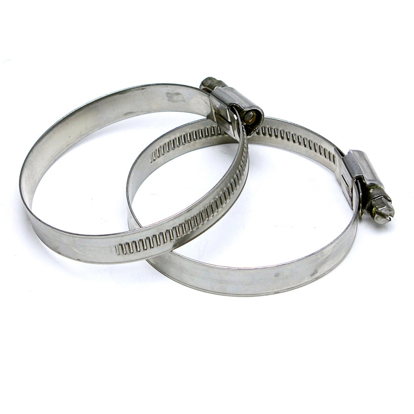 HPS Stainless Steel Embossed Hose Clamps Size 72 2pcs Pack 4-5/16 inch - 5 inch 110mm-127mm