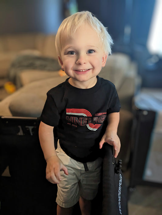 Nine Lives Racing Swoosh Toddler Short Sleeve Tee - Graveyard Performance