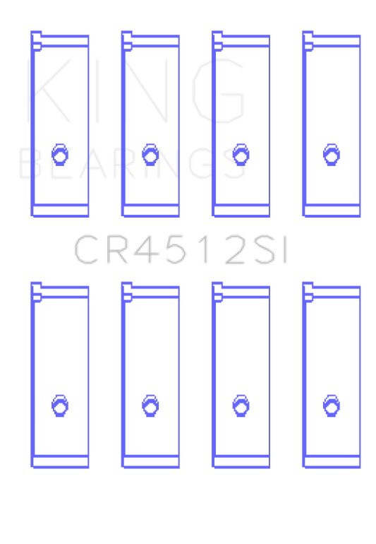 King Engine Bearings Honda D17A1/2 1.7L 16V (Size +1.0mm) Connecting Rod Bearing Set